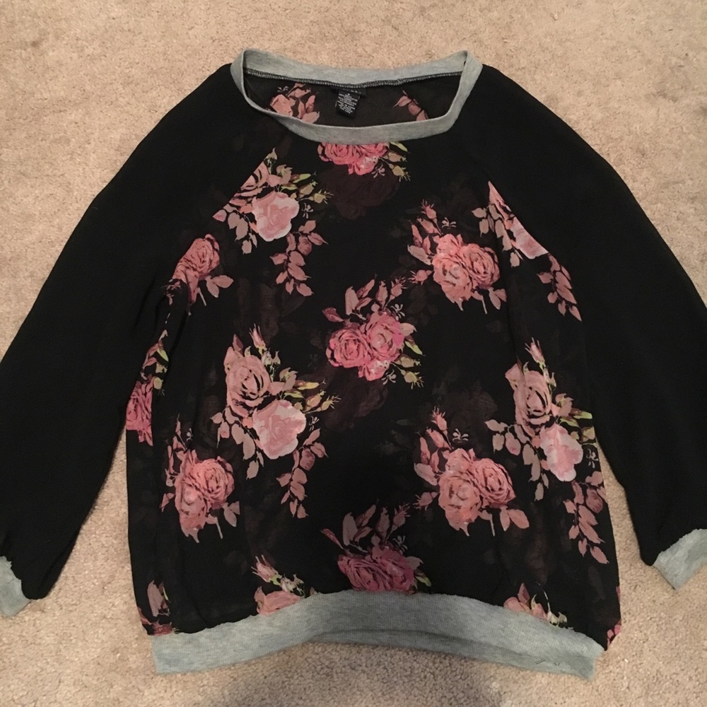 Mesh Floral Shirt